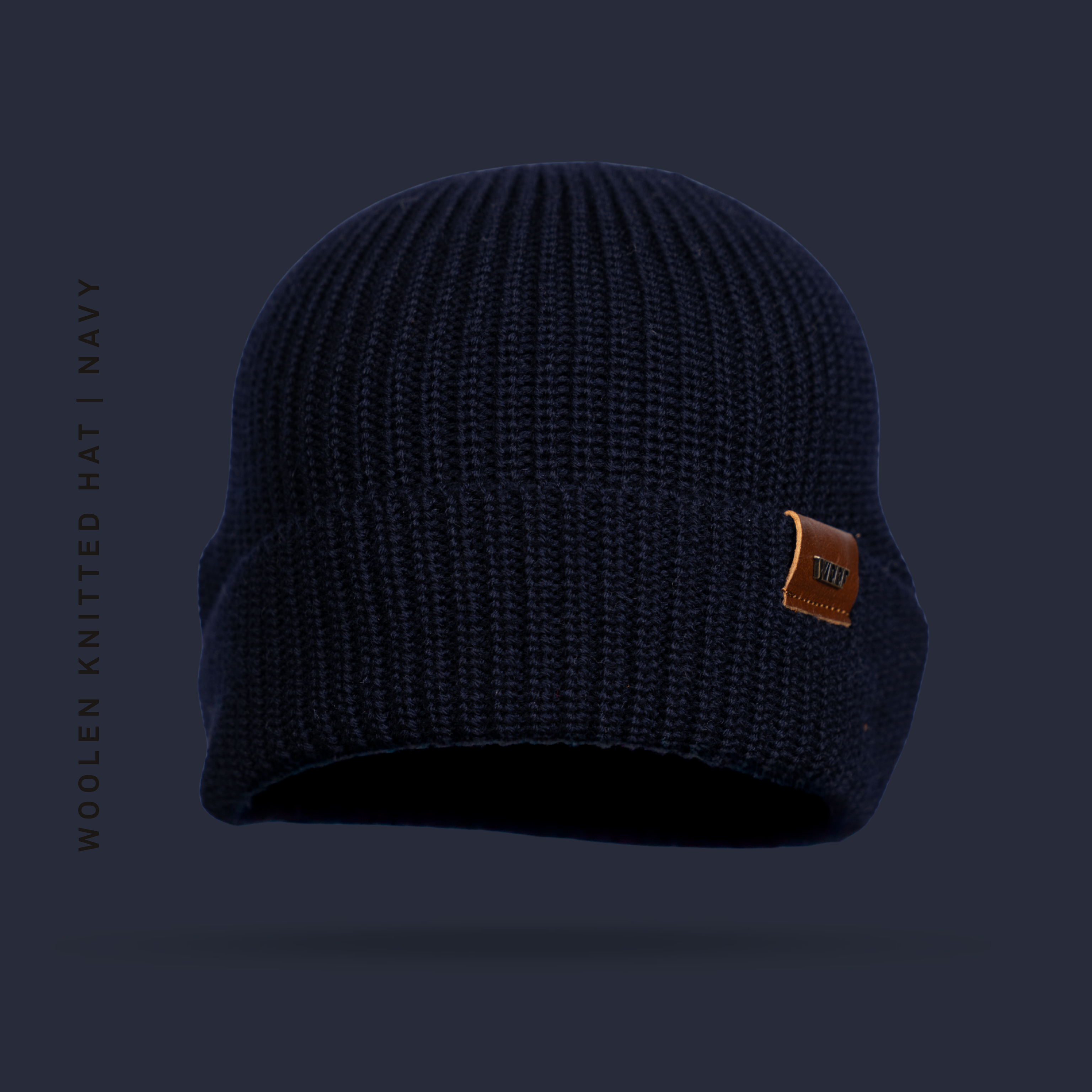 KNITTED HAT - NAVY