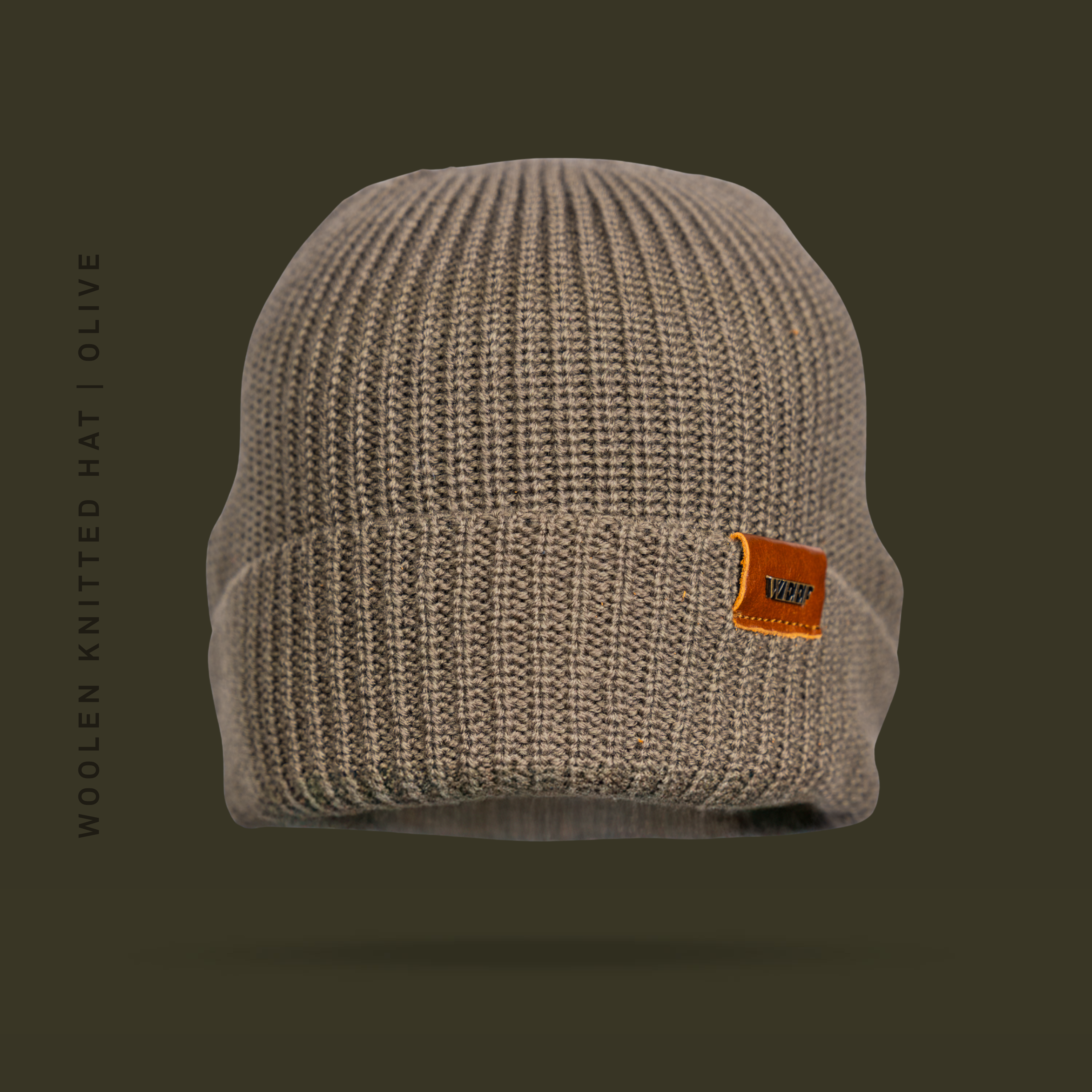 KNITTED HAT - OLIVE