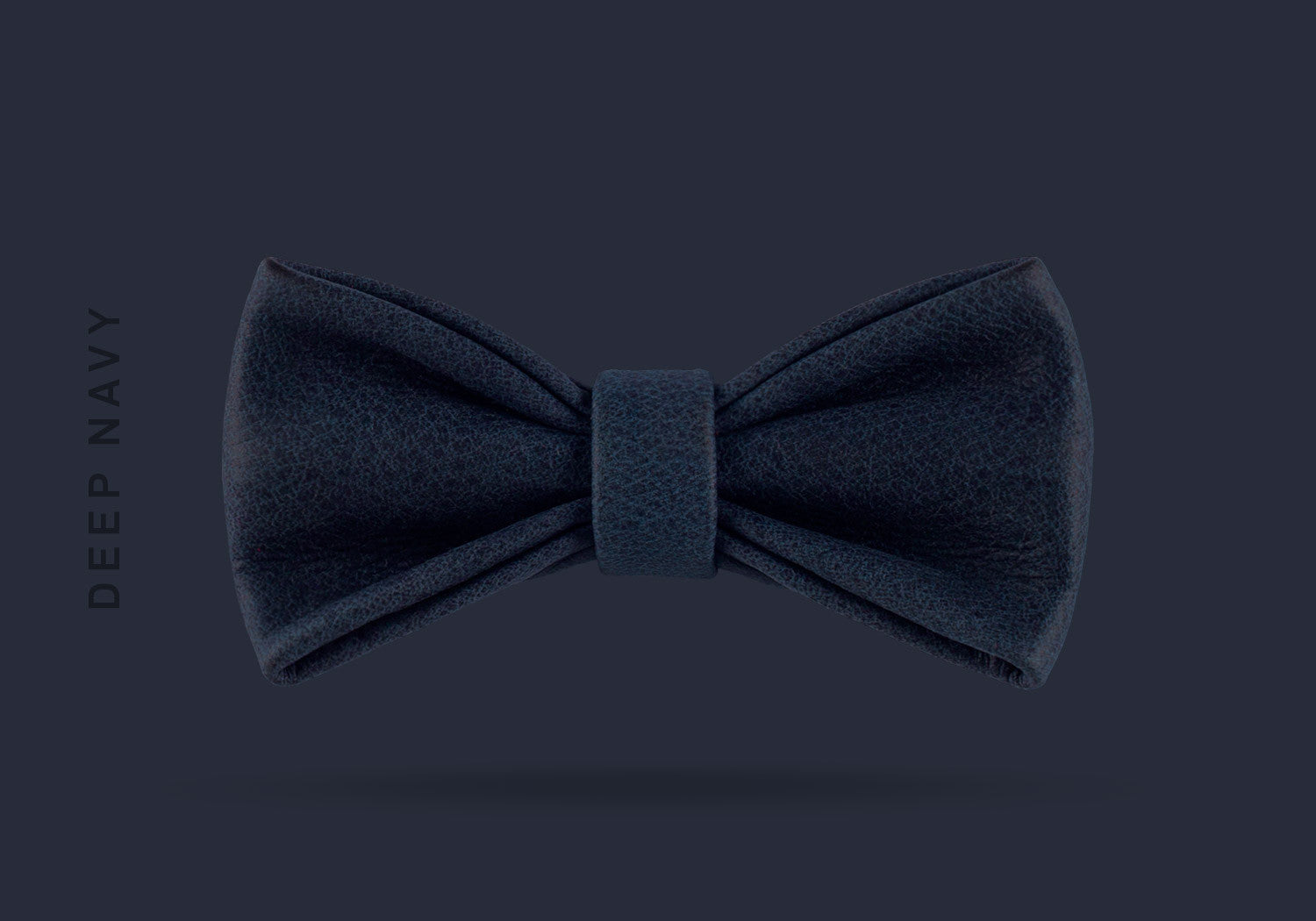 This deep navy WEEF handmade leather bow is a great present or gift idea for dapper and stylish gentlemen for fathers day, valentines day or Christmas.