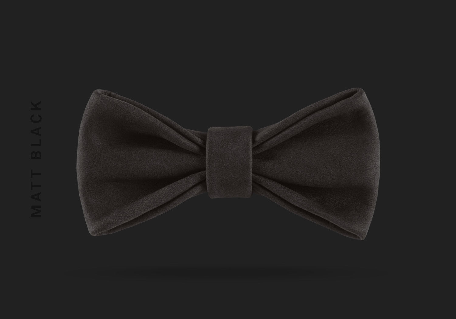 This matt black WEEF handmade leather bow is a great present or gift idea for dapper and stylish gentlemen for fathers day, valentines day or Christmas.