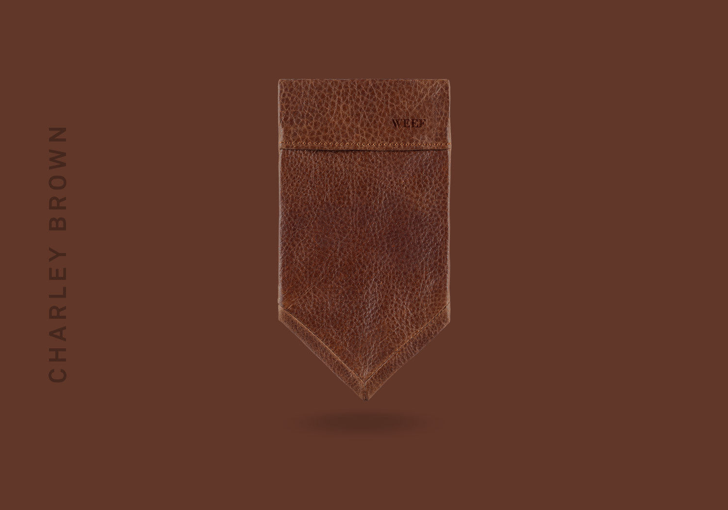 This charley brown WEEF handmade leather pocket square is a great present or gift idea for dapper and stylish gentlemen for fathers day, valentines day or Christmas.
